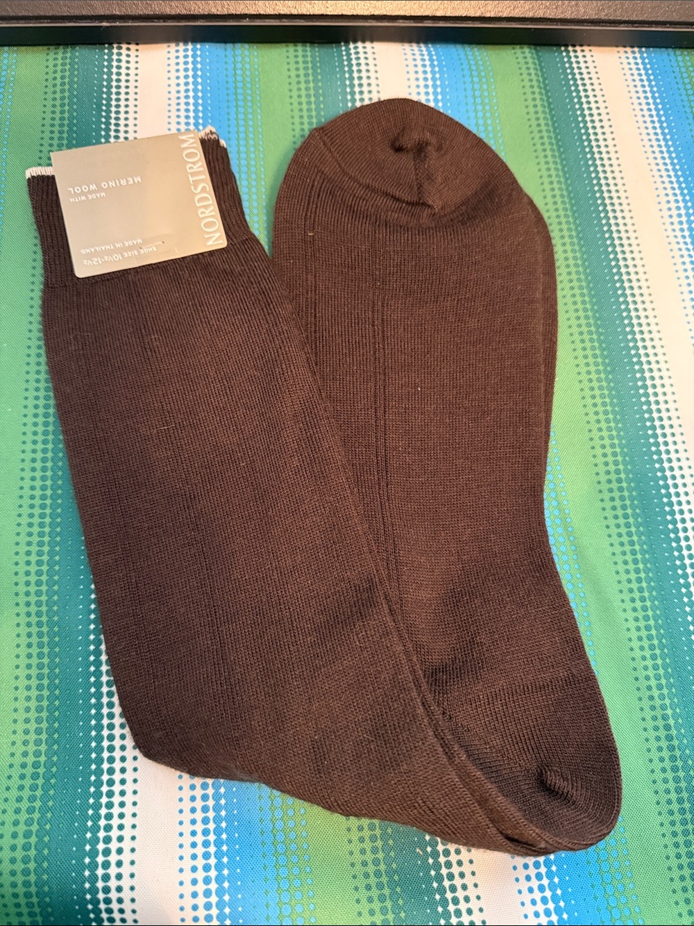 Nordstrom Men’s Brown Merino Wool Dress Socks - Dark Brown